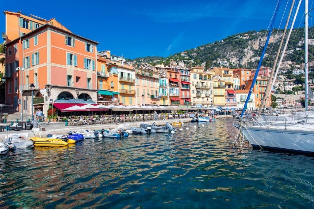 #40 Bright Sea View Suite For 6 2Mins Walk Port & Sea Villefranche-sur-Mer Kültér fotó