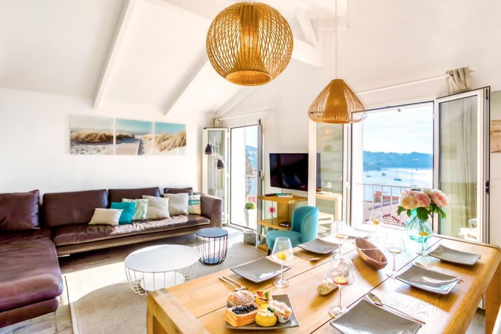 #40 Bright Sea View Suite For 6 2Mins Walk Port & Sea Villefranche-sur-Mer Kültér fotó